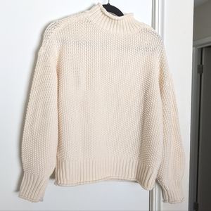 Chunky Knit Mock Turtleneck Sweater